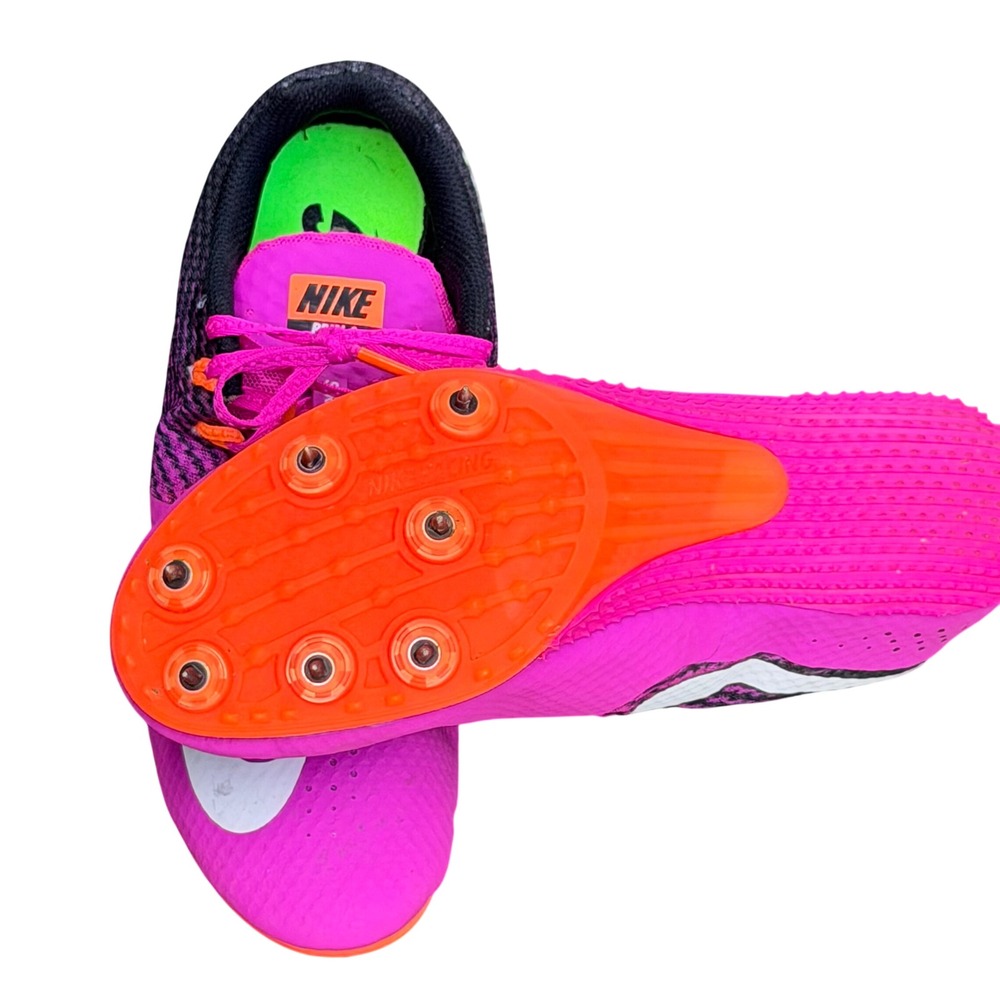 Nike Zoom Rival S 8 Track Spikes Womens 8.5 Pink Orange Sprint Shoes 806558-601 - Picture 3 of 8